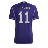 Billiga Argentina Angel Di Maria #11 Borta fotbollskläder VM 2022 Kortärmad